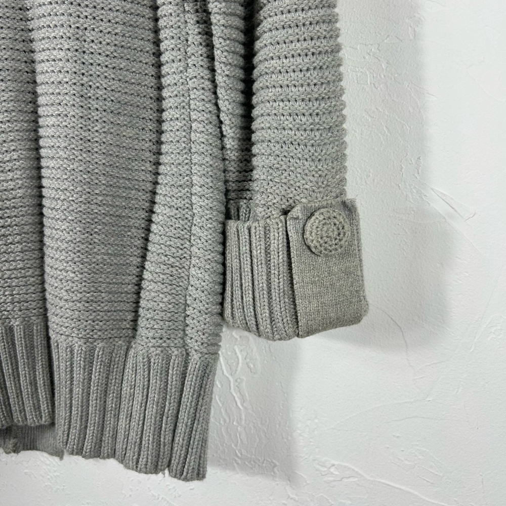 Chico’s Grey Knit Button Front Collared Sweater - image 5